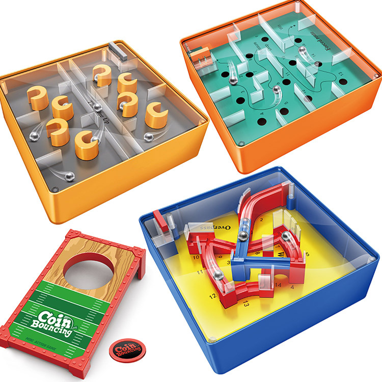 外贸迷宫滚珠迷你迷宫早教益智桌面玩具训练游戏机投币玩具男女孩
