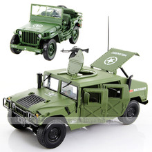 凯迪威军事家悍马H1军车模型1:18悍马 悍马战地车合金汽车模型