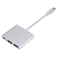 type-c扩展坞三合一TYPEC转HDMI USB PD集线器3合1 4K usb3.1 HUB