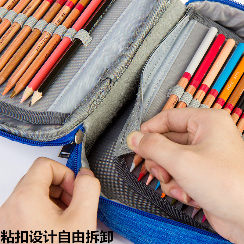 72 Colors Large Capacity Multifunctional Sketch Color Pencil Writing Brush Charcoal Pencil Painting Pen Curtain Pencil Box Pencil Case