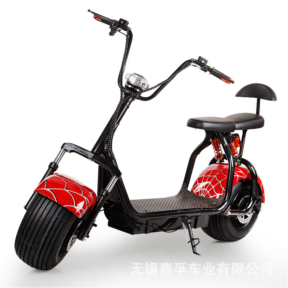 电动哈雷车电动自行车双人电动车成人代步车宽胎电瓶车可拆卸锂电