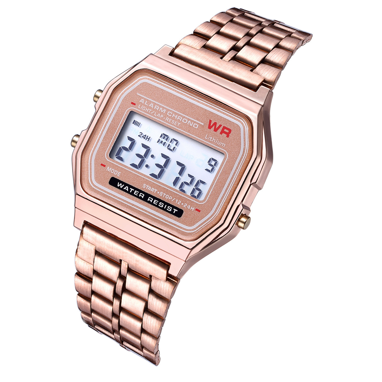 Male and Female Student LED Electronic Watch WR F91W Steel Belt A159 Harajuku Style Fashion Watch Multi-Functional LED Watch