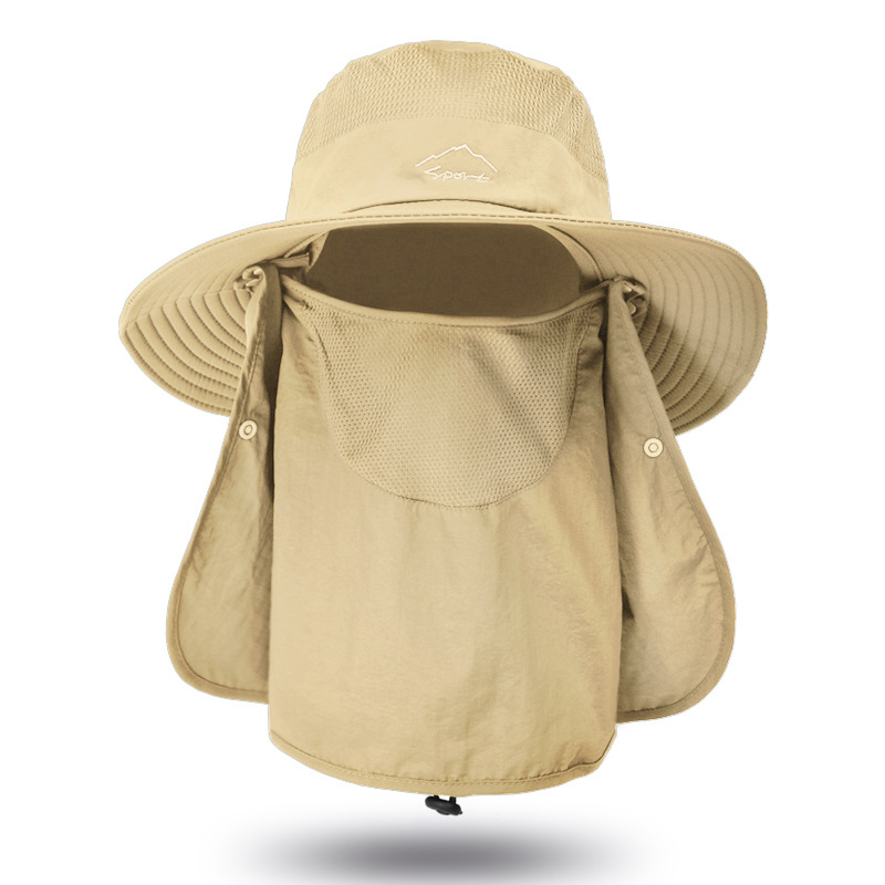 summer hat Fisherman Hat Men's Sunhat Summer Outdoor Quick-Drying Sun Protection Hat Fishing Breathable Sun Hat Female Face Cover Hat 9073