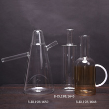 现代简约北欧创意透明水壶酒瓶玻璃工艺品摆件家居样板间软装饰品
