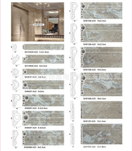 5026PVC阻燃仿大理石腰脚线墙线石塑高钙装饰线装修材料 价格实惠