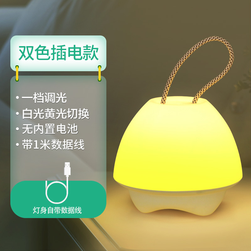 Stall Supply Wholesale Creative Led Small Night Lamp Chargeable with Remote Control Home Baby Feeding Eye Protection Bedroom Usb Table Lamp