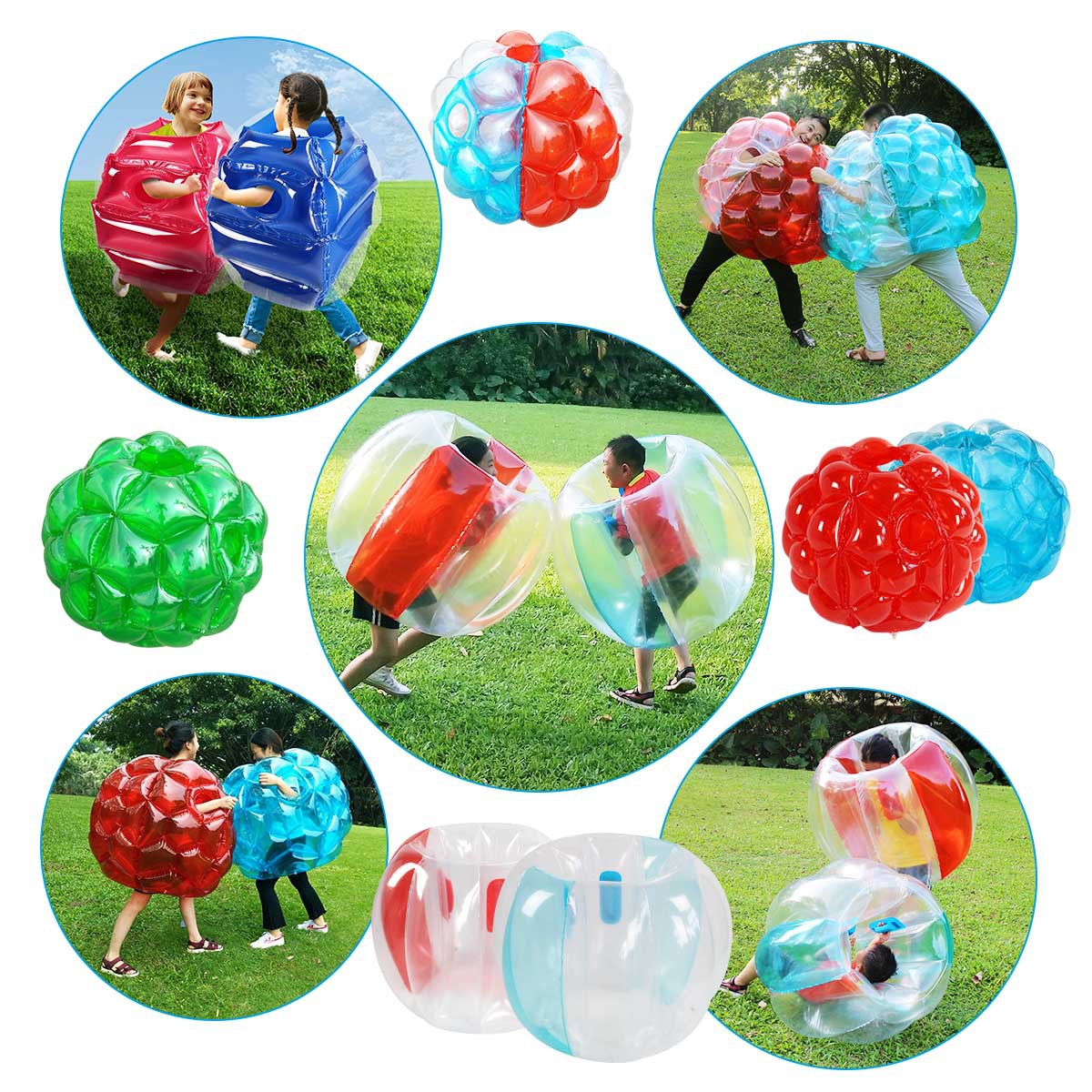 现货趣味充气碰碰球充气碰撞球泡泡球户外草地撞击球波波球玩具