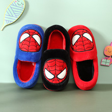 一件代发3210蜘蛛侠儿童棉拖鞋包跟小中大童女男童加绒冬季