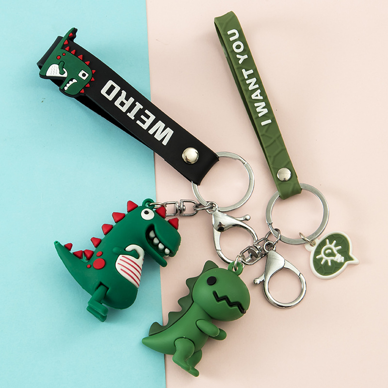 可爱恐龙钥匙扣女ins小清新汽车钥匙链 卡通创意男女情侣背包挂件