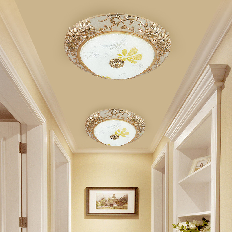 Ceiling Lamp Led Aisle Lamp Shell European Style Living Room Bedroom round Bedroom Factory Direct Sales Origin Supply
