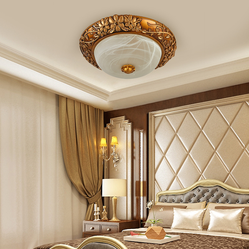 Ceiling Lamp Led Aisle Lamp Shell European Style Living Room Bedroom round Bedroom Factory Direct Sales Origin Supply