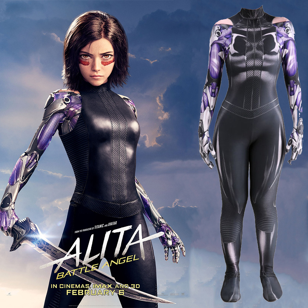 阿丽塔战斗天使cos服阿丽塔衣服紧身衣万圣节舞台服cosplay紧身衣