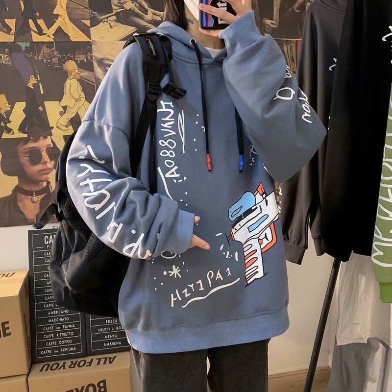 2021新款春季超火cec外套男潮嘻哈宽松ins韩版潮流les帅t连帽卫衣