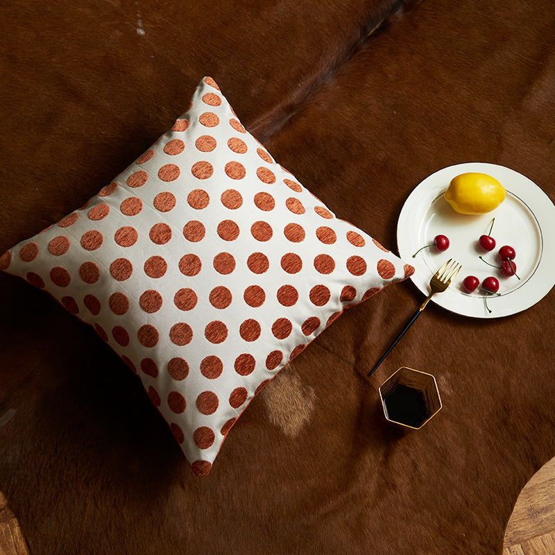 New Polka Dot Pillow Cover European-Style Home Sofa Square Simple Cushion Cover Home Pillow Cover Mixed in Stock