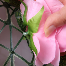 仿真玫瑰花排婚庆装饰背景墙商场橱窗装饰植物墙 仿真绿植草花墙