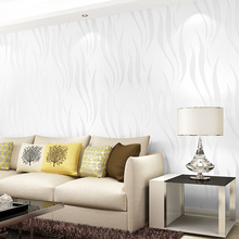 简约时尚大气波浪条纹灰色系电视背景墙纸现代客厅沙发无纺布壁纸