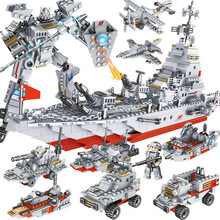 包邮兼容乐高航空母舰红海巡洋舰小颗粒拼装积木儿童益智玩具代发