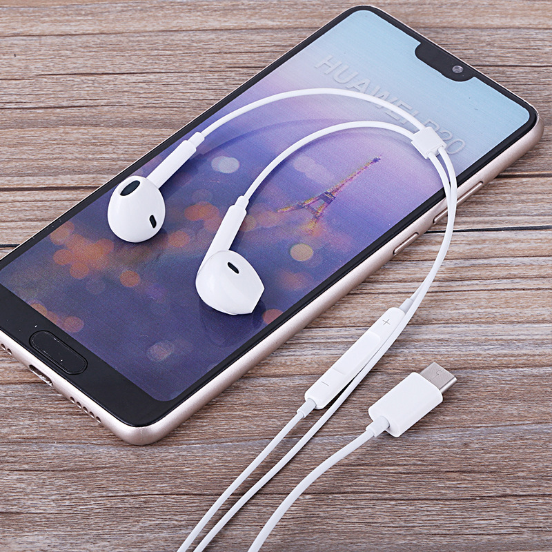 工厂type-c手机耳机适用华为vivo小米带麦线控耳塞入耳式有线耳麦