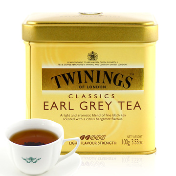 英国进口twinings川宁豪门伯爵红茶100g罐装 散茶 经典红茶礼盒