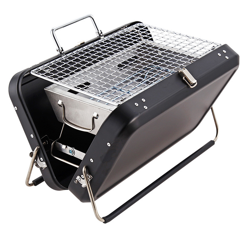 Folding Barbecue Grill Household Mini Outdoor Barbecue Grill Portable Portable Briefcase Stainless Steel Oven Gift