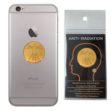 亚马逊24K双人圆形防辐射手机贴Anti radiation sticker防辐射贴