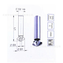 BECK德国3刃90度倒角刀倒内孔用HSS进口料加工各种低硬度材料为佳