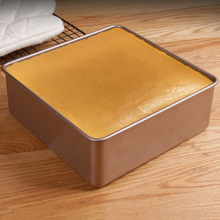 金色古早蛋糕模具加厚正方形碳钢烤盘多用深面包盘家用烘焙工具