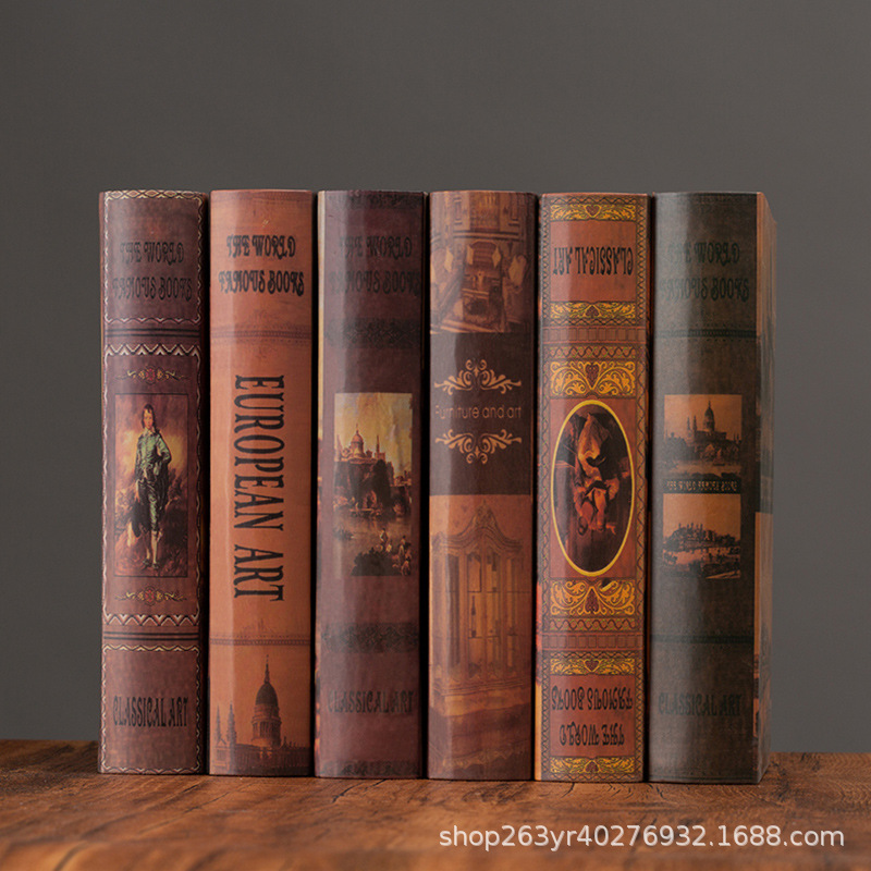 American Retro Nostalgic Fake Book Artificial Book Decorations Living Room and Sample Room Creative Decoration Props Model Book Notebook