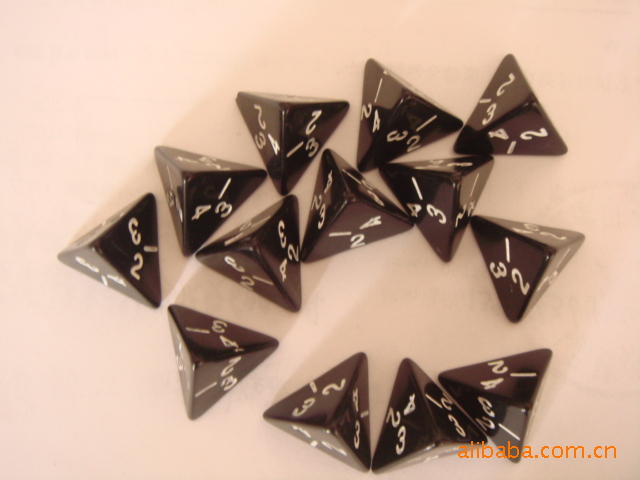 钻石正品〗龙与地下城(d&d)4面骰子筛子色子