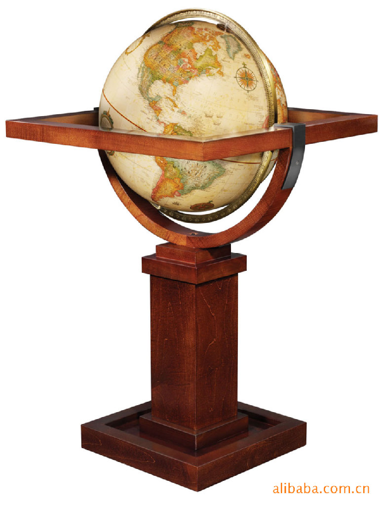 仿古木质地球仪地球仪厂家订做家居装饰地球仪客厅地球仪摆件