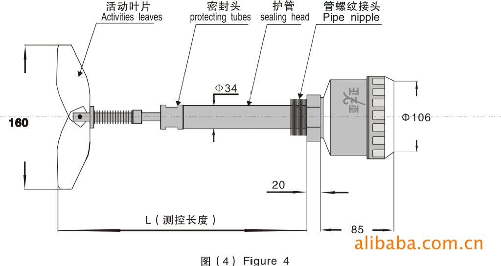 厂家直销超高温阻旋式料位计/料位开关/料位仪/控制仪w18-2dys
