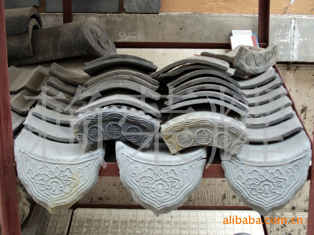 檐口 青筒瓦厂家直销 量大从优古建瓦头滴水檐口瓦 粘土陶土 直销 量