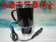 厂家供应外塑内钢电热汽车杯，不锈钢汽车杯，广告杯，咖啡杯