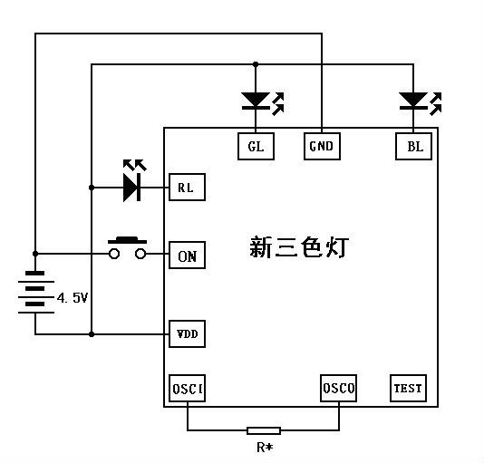 供应a2095七彩灯芯片ic,上电三色灯自动渐明渐暗循环