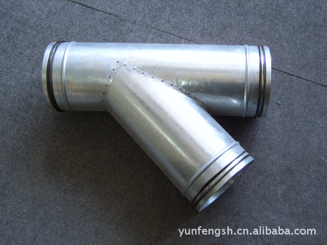 不锈钢风管t三通 异径三通 风管配件 安装通风工程304不锈钢t三通