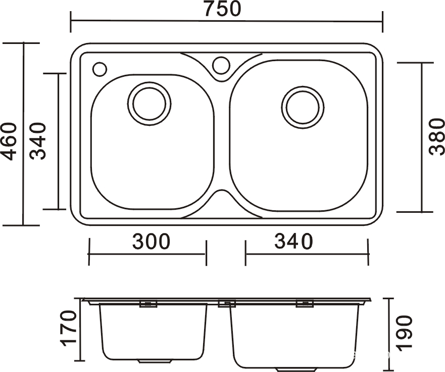永红达威尔 不锈钢水槽 双槽洗菜盆 厨房水池 洗碗槽 洗涤槽ck225