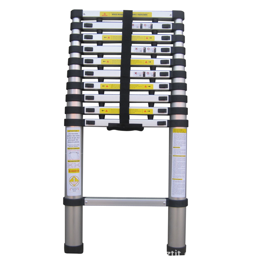 拓高便携式伸缩梯子铝合金加厚单边梯防夹手伸缩梯家用铝梯出口梯