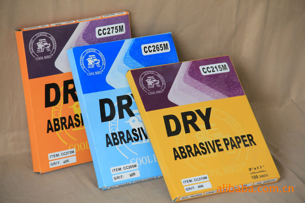 厂家直销 干磨砂纸 酷鸟牌 优质 包装精美 内盒100片 外箱1000片 [品