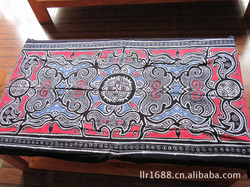 蜡染布画壁挂 花飞凤舞 吧台宾馆桌布 居家装饰