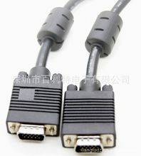 SVGA3+8 公/公 双磁环黑色镀镍VGA CABLE工程级高清电脑线