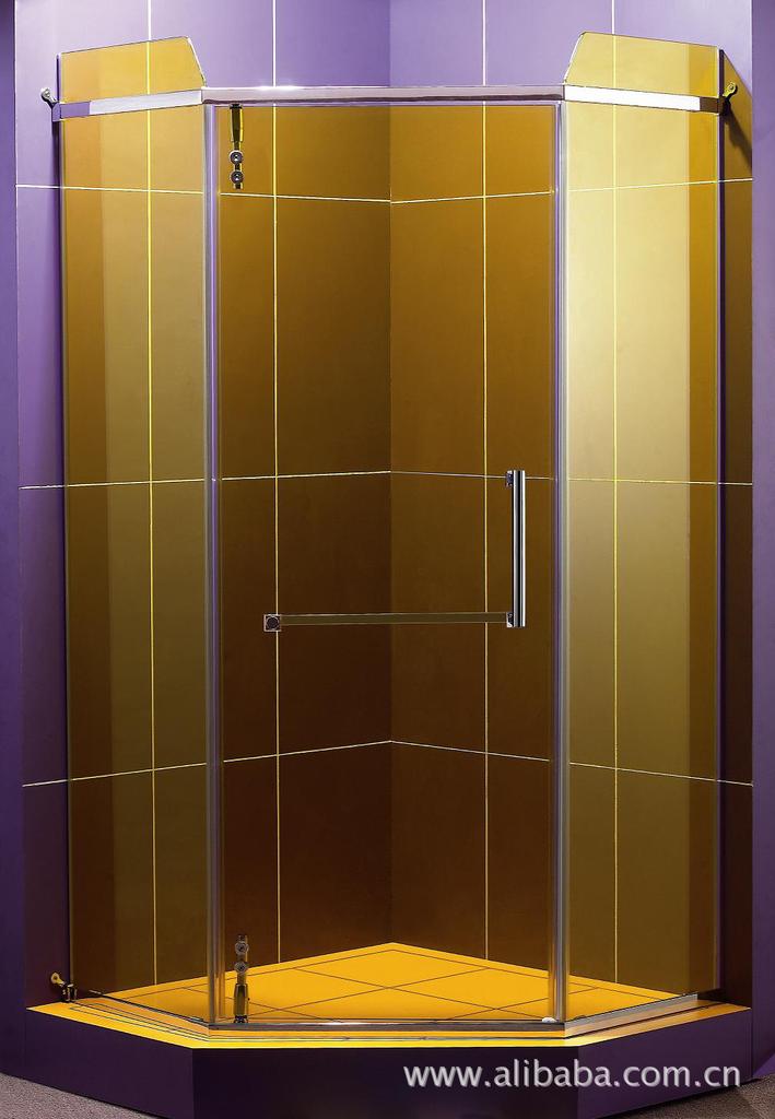 菱形型整体简易淋浴房豪华不锈钢淋浴房y2023不锈钢转轴式卫浴
