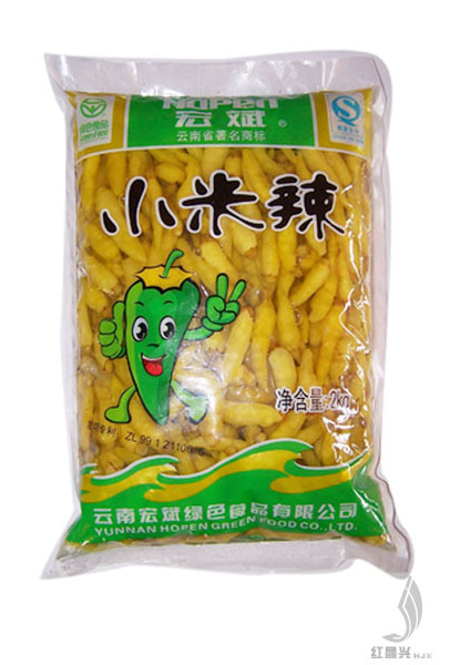 低价批发 云南宏斌小米辣泡椒 2kg 袋装 优质特辣 一件5包