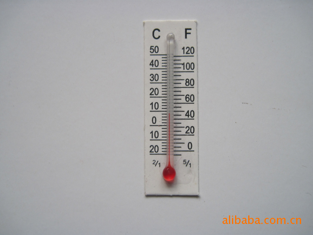 直供25-100mm纸牌温度计 纸板不干胶温度计