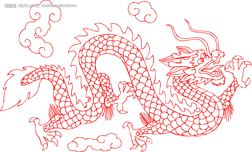 中国龙矢量图集合