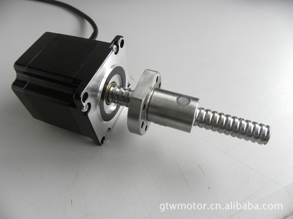 42直线丝杆步进电机17hs贯通式螺杆电机可按要求定制双出轴电机