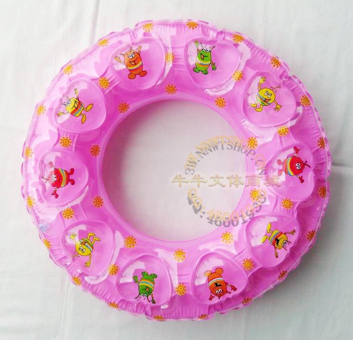 批发供应三层水晶充气游泳圈80cm