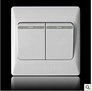 tcl 开关插座 k4.0系列 二开单控带荧光开关面板tcl开关正品