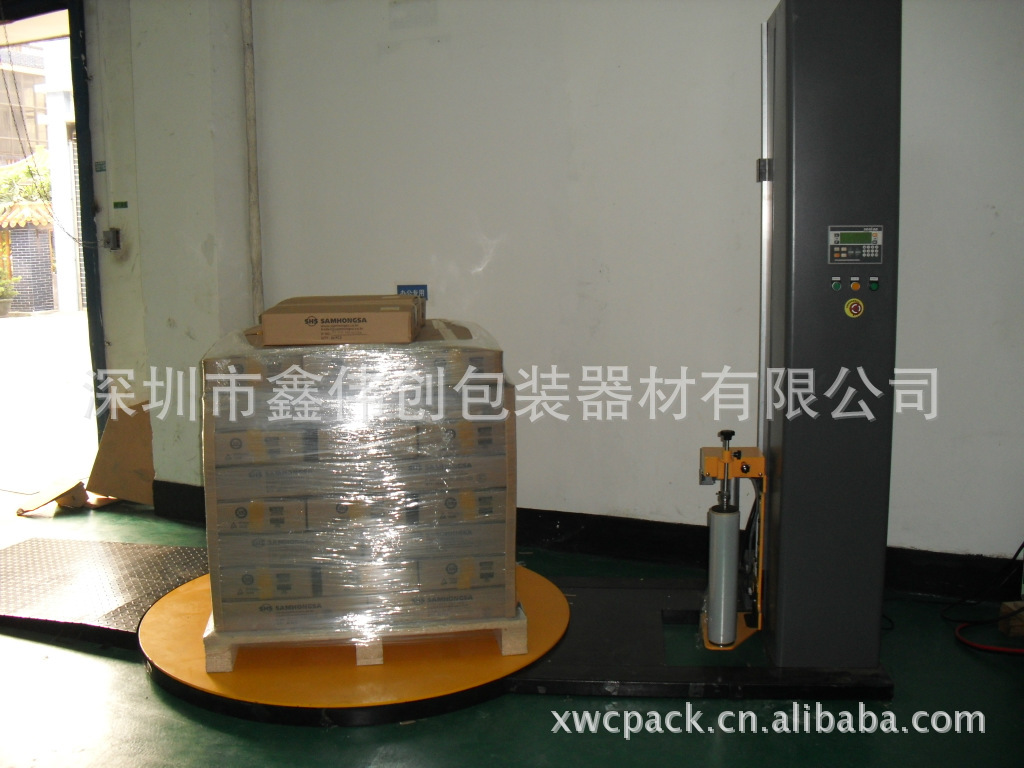 供应行李缠绕机 行李裹包机 机场专用缠绕机 M型缠绕机 缠绕膜机