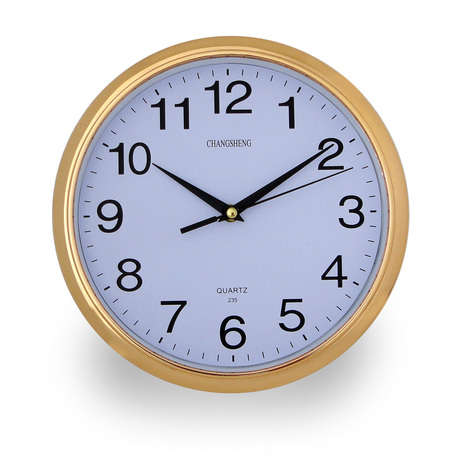 常胜钟表制造厂 专业生产石英钟 可加印客户logo 圆形石英钟