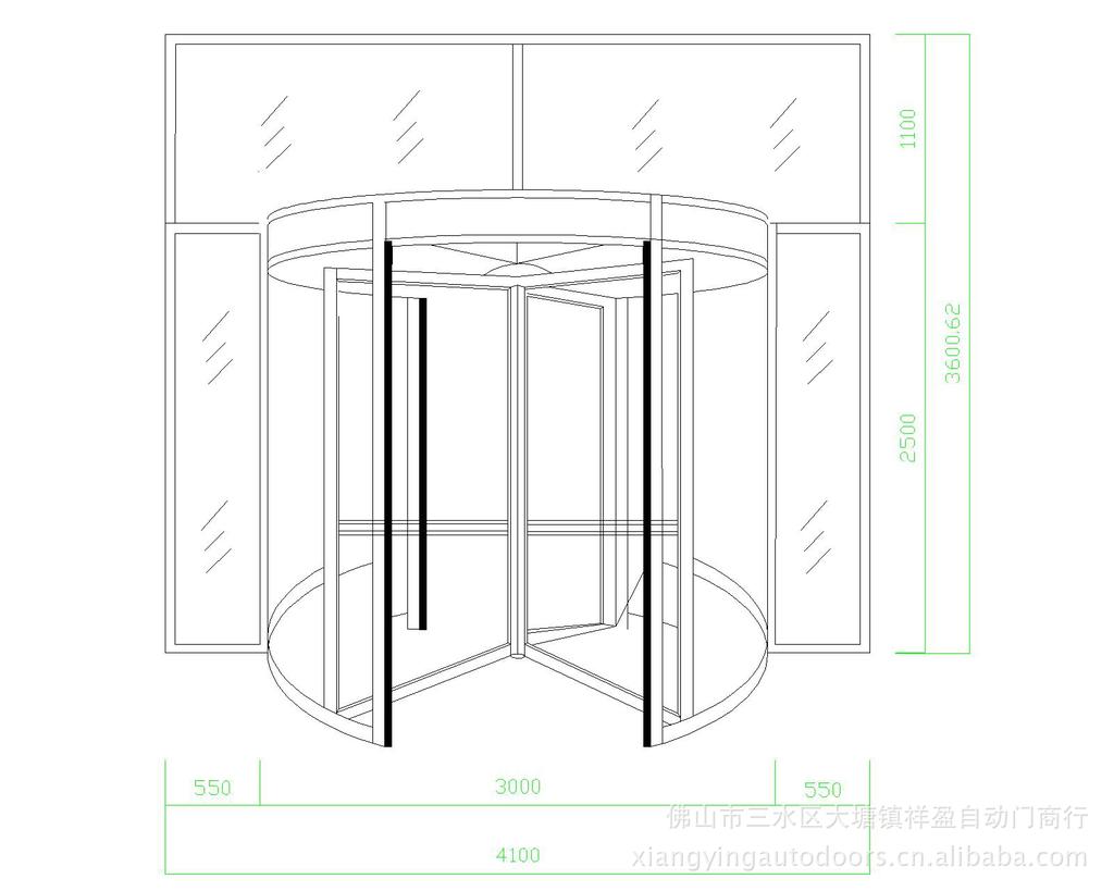 祥盈专业制作三翼自动旋转门,专业的技术,优质的服务